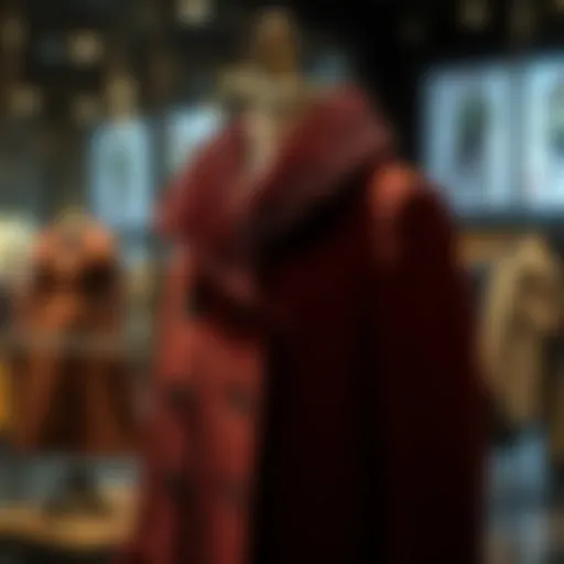 Elegant Winter Coat Showcase Stylish winter coat displayed on a mannequin