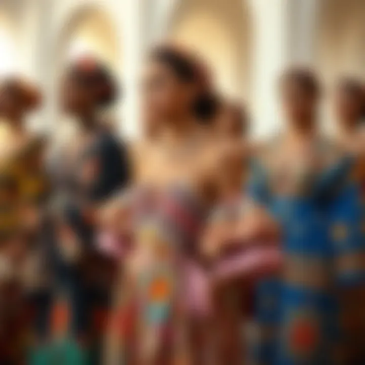 A vibrant collection of dresses reflecting cultural values