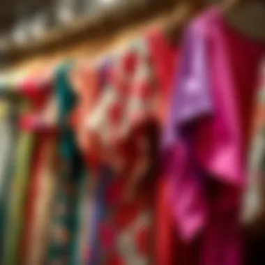 Colorful Selection of Butterfly Sleeve Dresses Colorful butterfly sleeve dresses displayed in a boutique