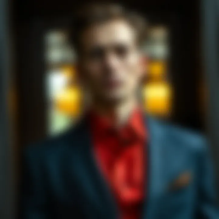 Elevated Style with a Red Shirt and Suit Formal red shirt with tailored suit