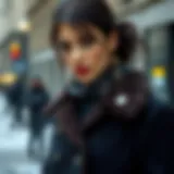 Elegance in Winter Coats A stylish winter coat with intricate detailing