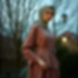 Elegant classic dress showcasing modest fashion