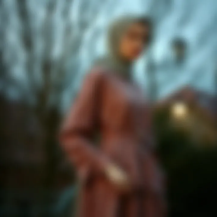 Elegant classic dress showcasing modest fashion