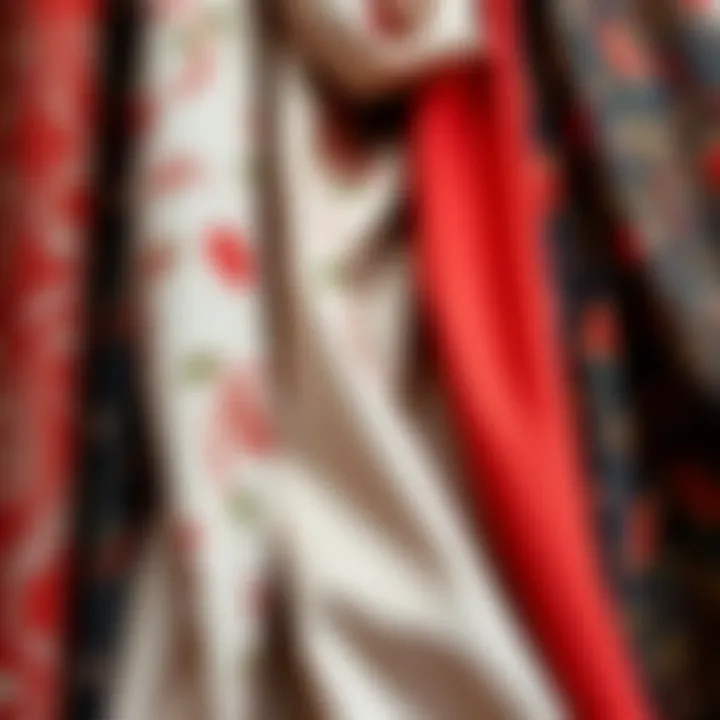 Variety of fabrics used in classic modest dresses