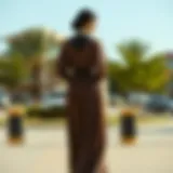 Elegant flared dress showcasing modern modest fashion