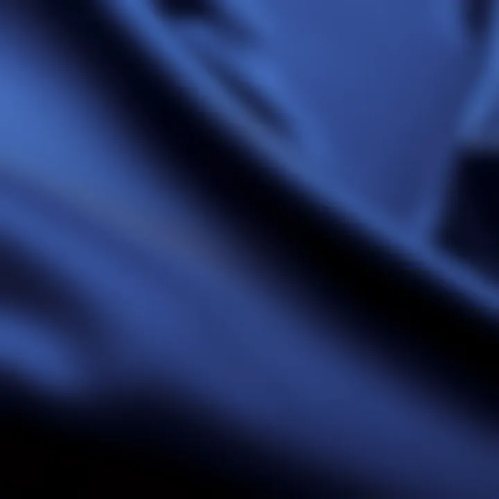 Luxurious Satin Fabric Detail Close-up of the smooth texture of a navy satin shirt
