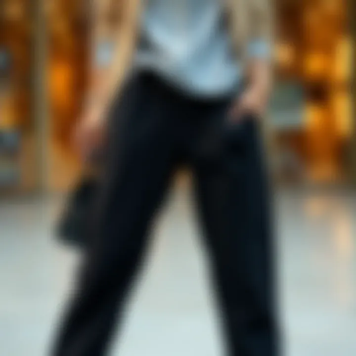 Comfort Meets Style Comfortable black pants displayed in a chic outfit