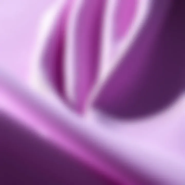 Close-up of lila fabric showcasing its texture and quality