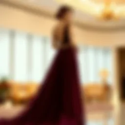 A stunning long dress designed for elegant occasions.