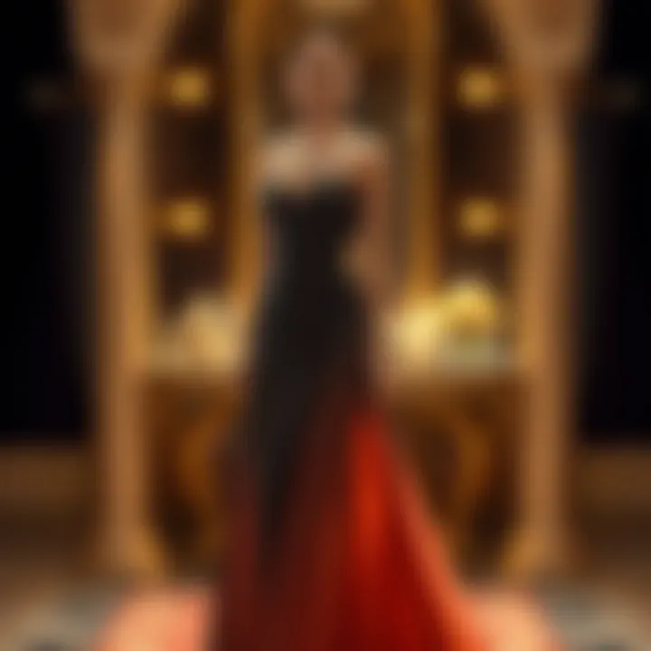 Sophisticated long dress suitable for formal occasions with subtle embellishments