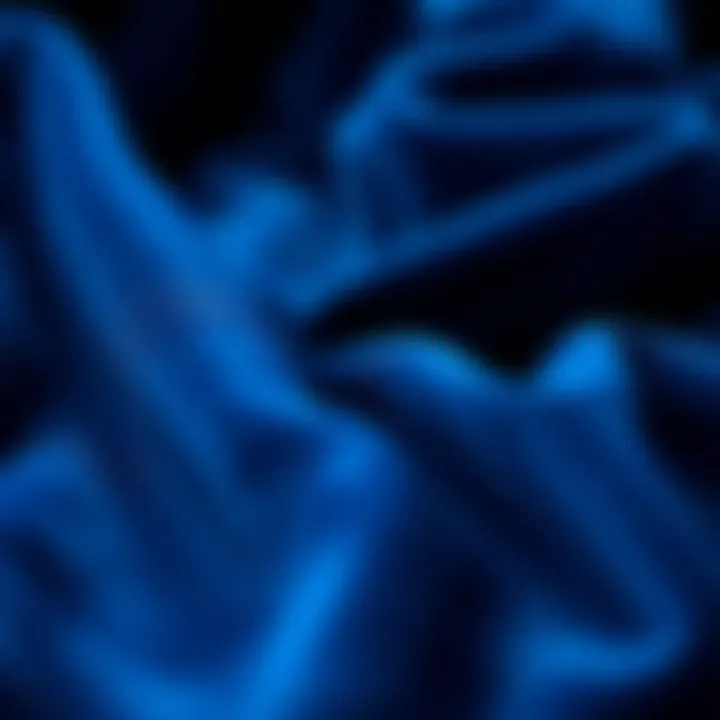 The Elegance of Velvet Luxurious blue velvet fabric showcasing elegance