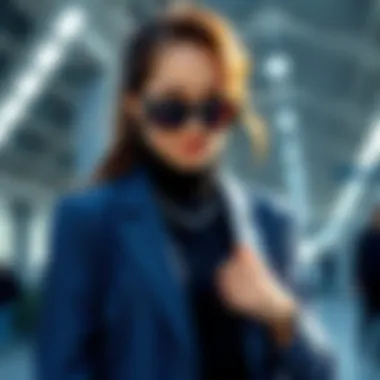 Accessorizing with Style: Enhancing the Blue and Black Look Stylish accessories complementing blue and black attire