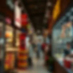 Vibrant shopping scene in Merter showcasing diverse retail offerings