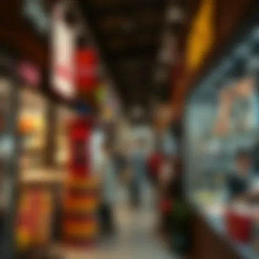 Vibrant shopping scene in Merter showcasing diverse retail offerings