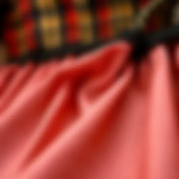Fabric Textures in Mini Skirt Sets Close-up of fabric textures and patterns used in mini skirt sets