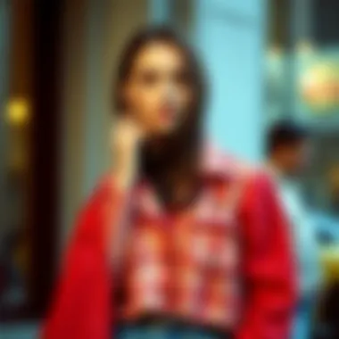 Layered look featuring a mini vest