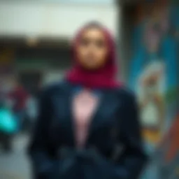 A stylish model showcasing the latest modest fashion trends