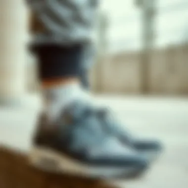 Fashion Integration with Nike Grey Sports Shoes Fashionable outfit paired with Nike grey sports shoes