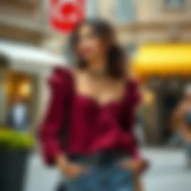 Fashionable Outfit Ideas Stylish outfit combinations featuring gathered shoulder blouses