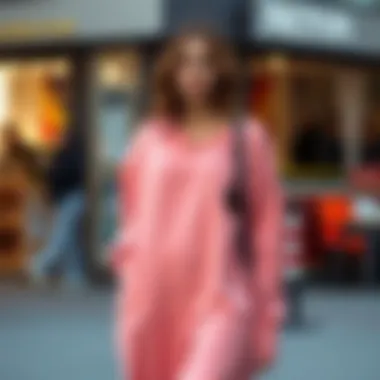 Everyday Elegance in Oversized Fashion Person wearing an oversized sweat dress in a casual setting