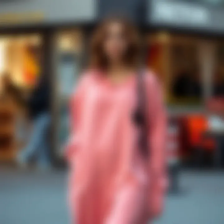 Everyday Elegance in Oversized Fashion Person wearing an oversized sweat dress in a casual setting