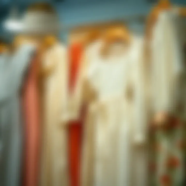 Diverse Styles of Cotton-Linen Dresses A vibrant display of cotton-linen dresses in various styles