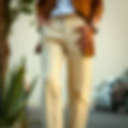 Elegant cotton linen trousers styled for a smart casual look