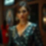 Elegant sequin top on a modern outfit