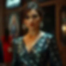 Elegant sequin top on a modern outfit