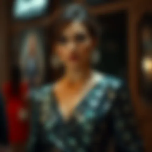 Elegant sequin top on a modern outfit