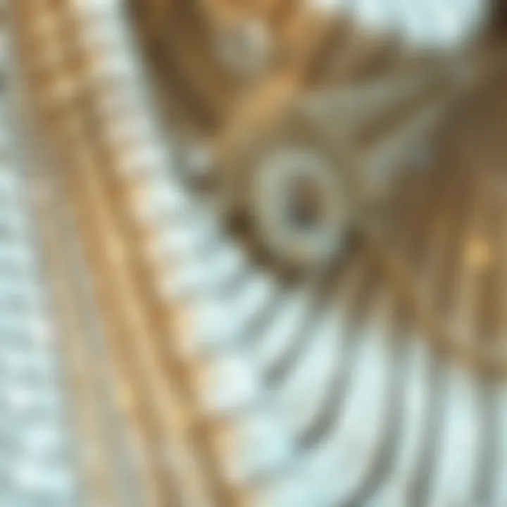 Close-up of shimmering sequin details