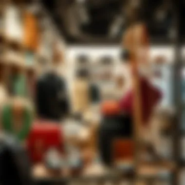 Fashionable accessories arranged elegantly in a Pendik shop