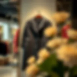 Stylish plus-size coat in an elegant setting