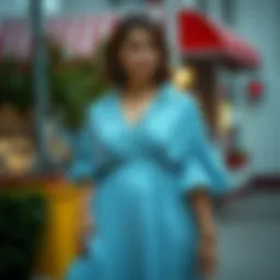 A stylish short dress suitable for plus-size youth