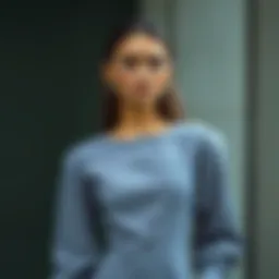 Elegant pocket dress displayed on a model