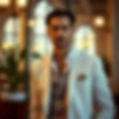 Fashionable linen suit perfect for professional settings