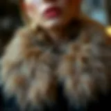 The Elegance of Real Fur Collars Luxurious texture of real fur collar showcasing elegance.