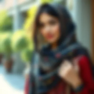 Accessorize Your Shawl for a Complete Ensemble An intricately designed shawl paired with accessories
