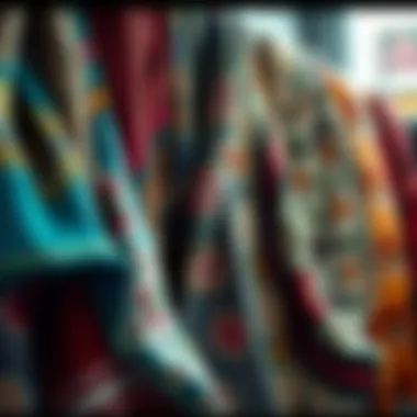 Explore Diverse Patterns for Fashionable Combinations A collection of shawl fabrics in various patterns