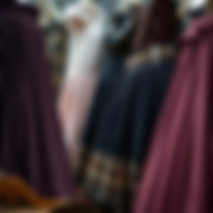 Diverse Fabrics and Patterns of Pleated Skirts Various fabrics and patterns of pleated skirts displayed elegantly