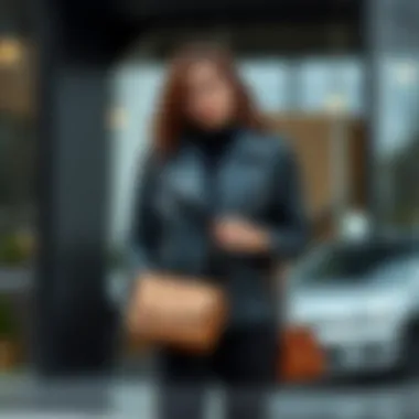 Accessorizing a black jacket for a complete look