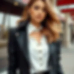 Elegant black jacket on a stylish outfit