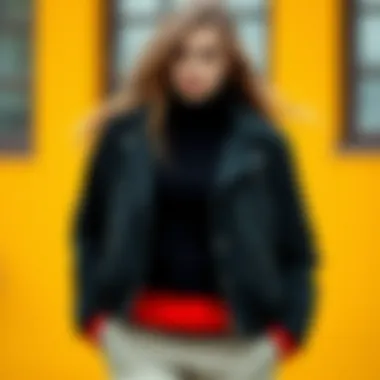 Fashionable layering techniques with a black jacket