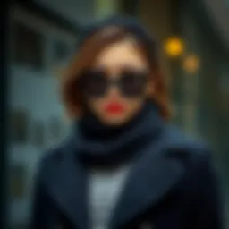 Stylish black felt accessories