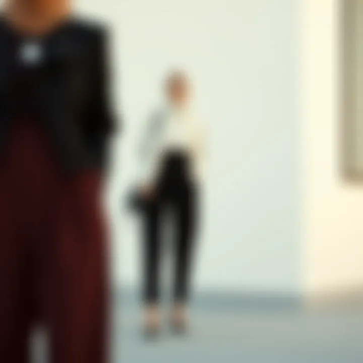 Stylish outfit combinations for black trousers in modest wear.