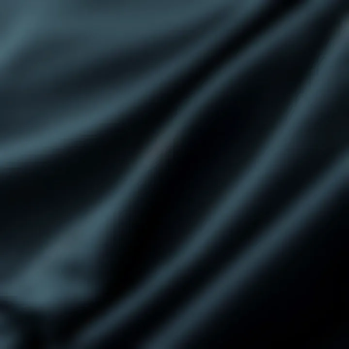 Quality Textiles in Black Sports Fashion Close-up of high-quality black fabric used in sportswear