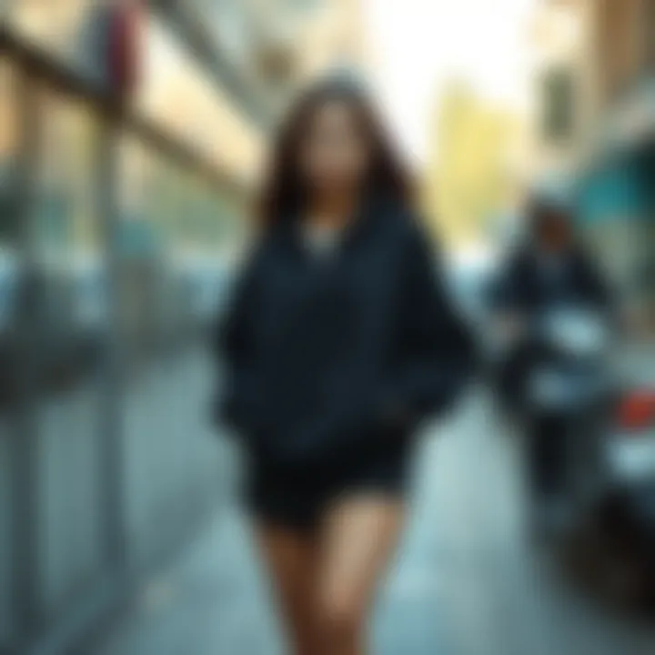 Casual Chic: Black Sports Wear in Everyday Life Trendy black sports outfit stylized for casual wear