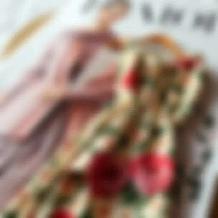 Styling tips for floral dresses displayed on a fashion magazine