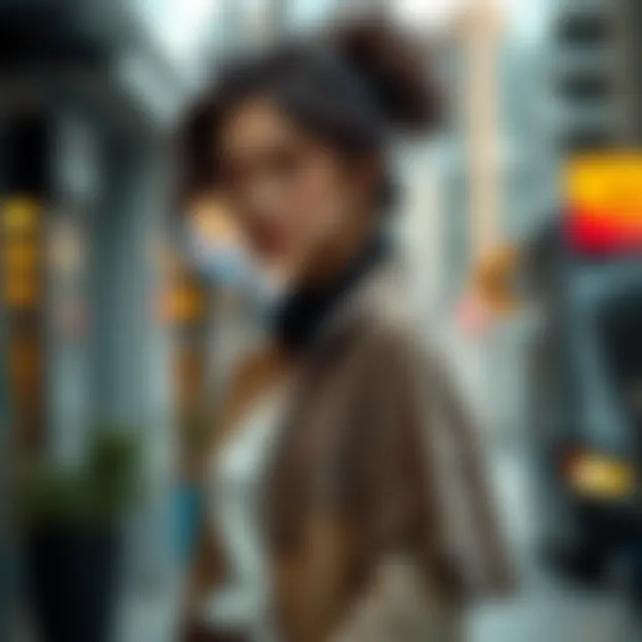 Stylish vest in a modern urban setting