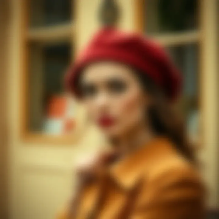 A classic beret in a vintage setting